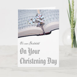 De kaart van het doopsel van Peetouders aan