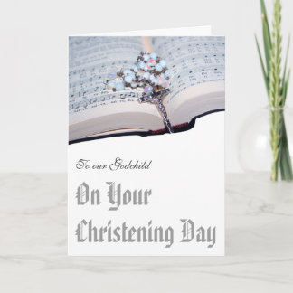 De kaart van het doopsel van Peetouders aan