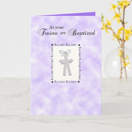 De Kaart van het Doopsel van tweelingen op (Gele Bloem)