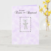 De Kaart van het Doopsel van tweelingen op Paars (Gele Bloem)