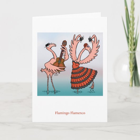 De Kaart van het Flamenco van de flamingo (Voorkant)