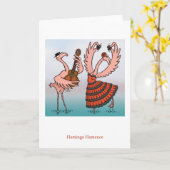 De Kaart van het Flamenco van de flamingo (Gele Bloem)