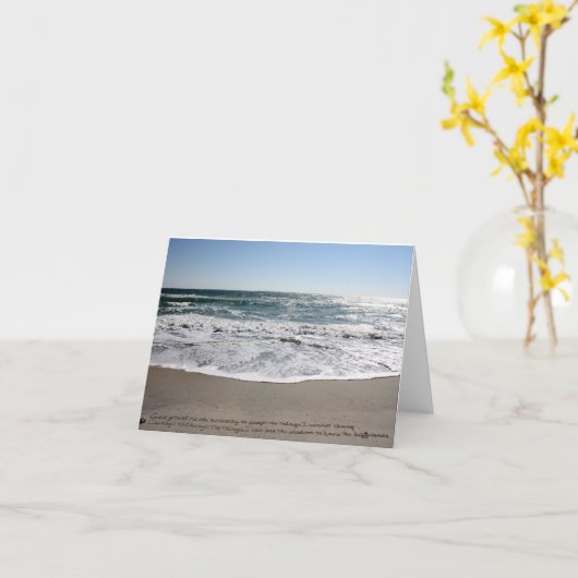 De Kaart van het Gebed van Beachwrite'sSerenity (Gele Bloem)