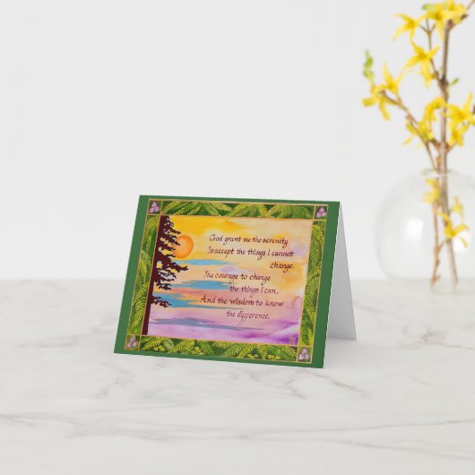 De Kaart van het Gebed van de sereniteit (Gele Bloem)