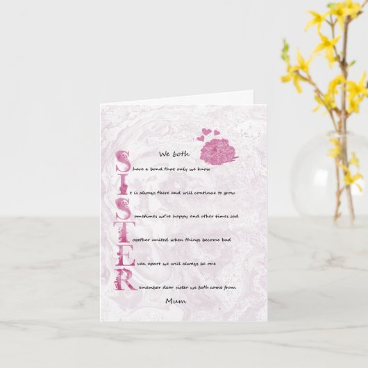 De kaart van het Gevoel van de zuster (Gele Bloem)