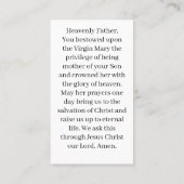 De Kaart van het Gezegende Maagdengebed Contactkaartje (Achterkant)