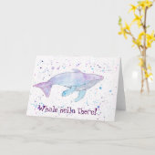 De Kaart van het "Hallo van de Walvis van de (Gele Bloem)