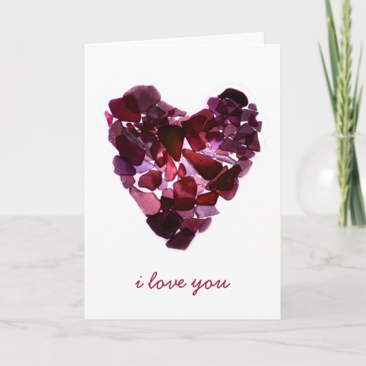 De Kaart van het Hart van het Glas van het strand (Voorkant)