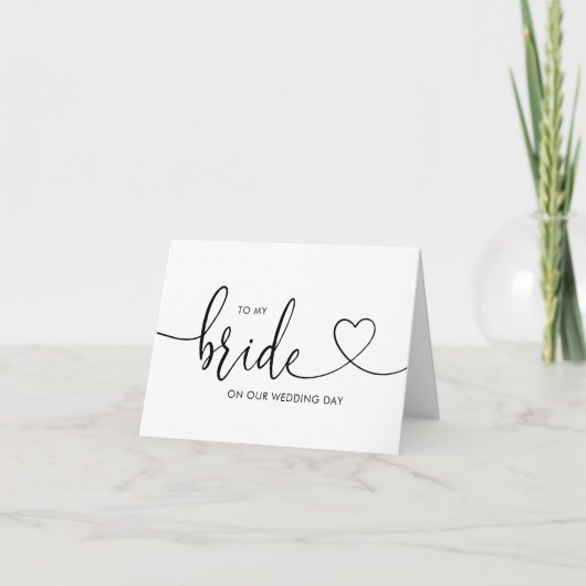 De Kaart van het huwelijk aan mijn Bruid op onze (Voorkant)