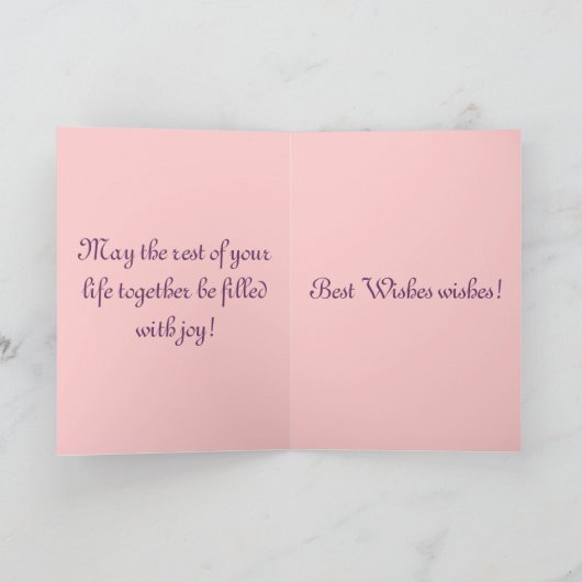 De Kaart van het huwelijk, Gelukwensen onlangs (Binnen)