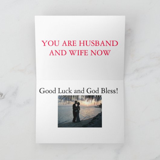 De Kaart van het Huwelijk van beste wensen (Binnen)