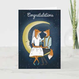 De Kaart van het Huwelijk van gelukwensen - Vossen