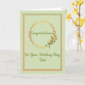 De Kaart van het huwelijk voor pa en New Bride (Gele Bloem)