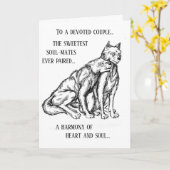 De kaart van het Jubileum met Toegewijd Paar (Gele Bloem)