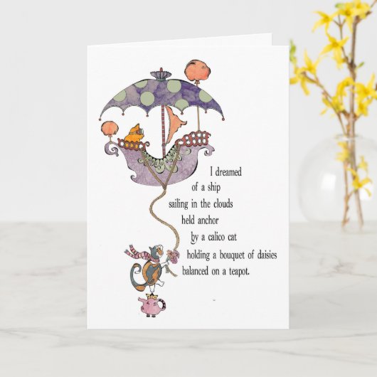 De Kaart van het Kat van de droom (Gele Bloem)