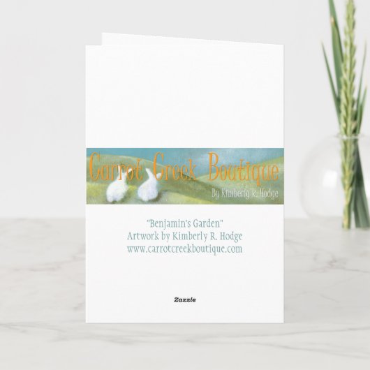 De Kaart van het Konijn van het konijntje (Achterkant)