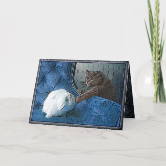 De Kaart van het konijntje en van het Kat (Voorkant)