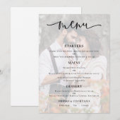 De Kaart van het Menu van de Bieden van de Band va (Voorkant / Achterkant)