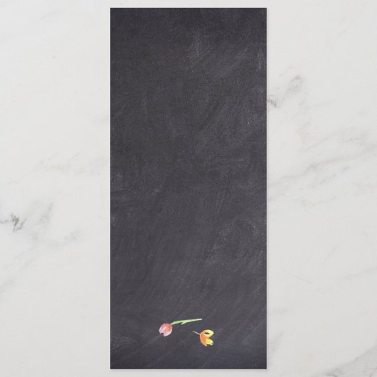 De kaart van het Menu van de Bloem van Watercolour (Achterkant)