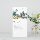 De Kaart van het Menu van de Bouw van de Waterverf (Staand voorkant)