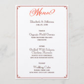 De Kaart van het Menu van het Bieden van het Band (Voorkant)