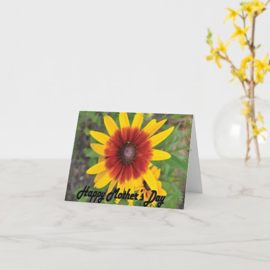 De kaart van het moederdag (Gele Bloem)