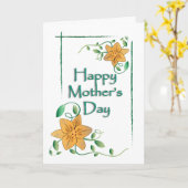 De kaart van het moederdag (Gele Bloem)