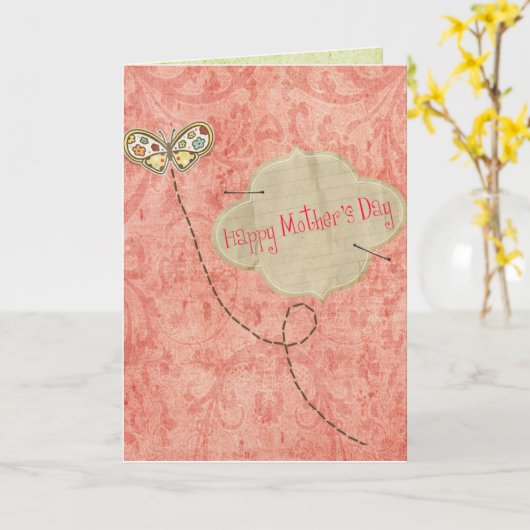De Kaart van het moederdag (Gele Bloem)
