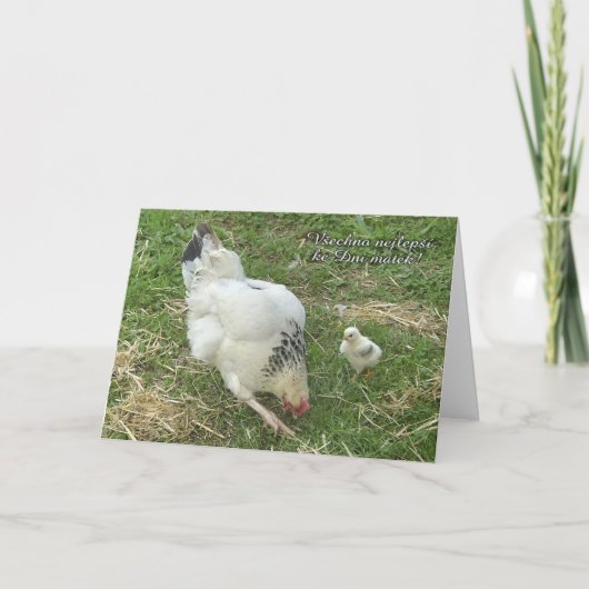 De kaart van het moederdag in Tsjech (Voorkant)