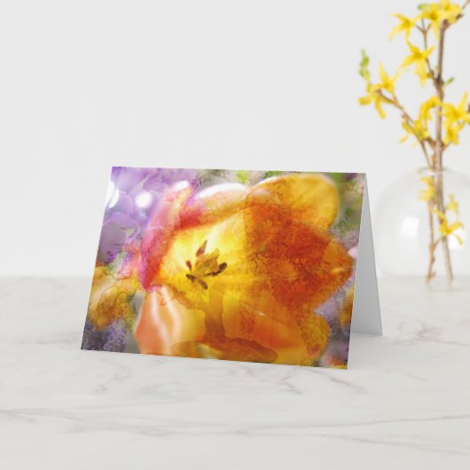 De Kaart van het moederdag - Kaart (Gele Bloem)