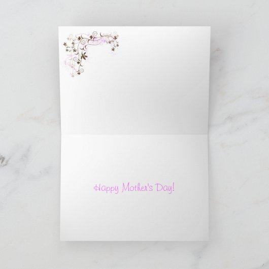 De Kaart van het moederdag met kat (Binnen)