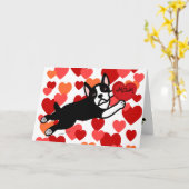 De Kaart van het Moederdag van Boston Terrier (Gele Bloem)