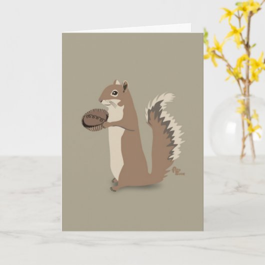 De Kaart van het Moederdag van de eekhoorn (Gele Bloem)