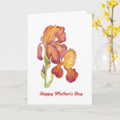 De Kaart van het Moederdag van de iris (Gele Bloem)