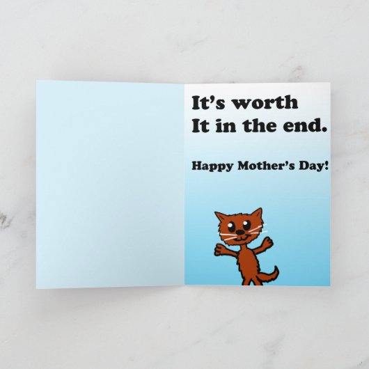 De Kaart van het Moederdag van de Kat van de (Binnen)