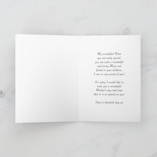 De Kaart van het Moederdag van de nicht met (Binnen)