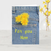 De kaart van het Moederdag van de paardebloem (Gele Bloem)