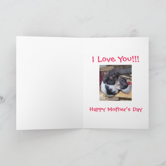 De Kaart van het Moederdag van de Rat van het (Binnen)