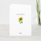 De Kaart van het Moederdag van de zonnebloem (Achterkant)