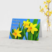 De Kaart van het Moederdag van gele narcissen (Gele Bloem)