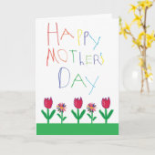 De Kaart van het moederdag van Kind (Gele Bloem)