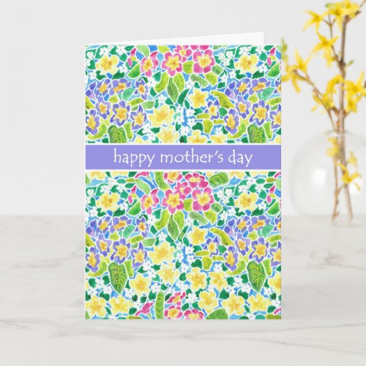 De Kaart van het Moederdag van sleutelbloemen (Gele Bloem)