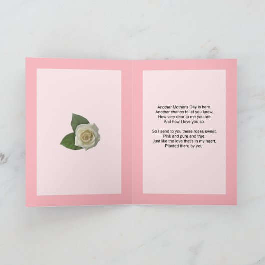 De kaart van het moederdag voor dochter met roze (Binnen)