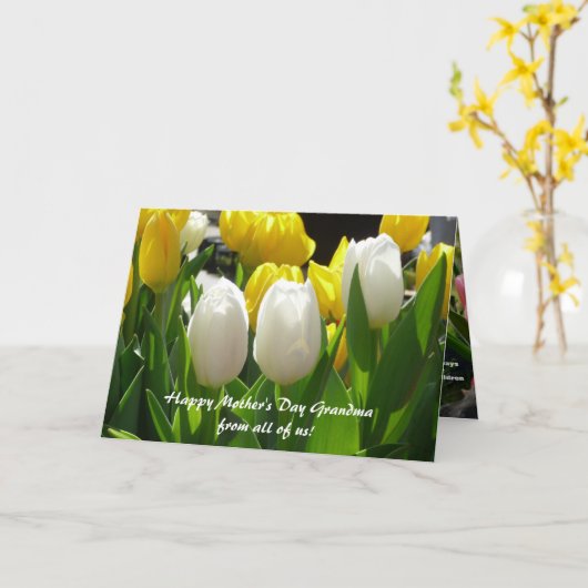 De Kaart van het moederdag voor Grootmoeder van (Gele Bloem)