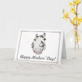 De kaart van het moederdag voor paard het houden (Gele Bloem)