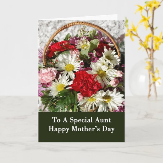 De Kaart van het moederdag voor Tante (Gele Bloem)