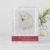 De Kaart van het Nieuwjaar van de Poolvos (Staand voorkant)