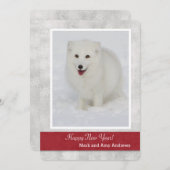 De Kaart van het Nieuwjaar van de Poolvos (Voorkant / Achterkant)