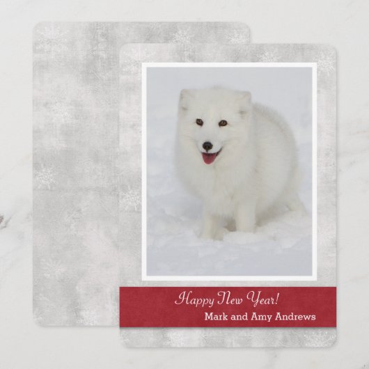 De Kaart van het Nieuwjaar van de Poolvos (Voorkant / Achterkant)