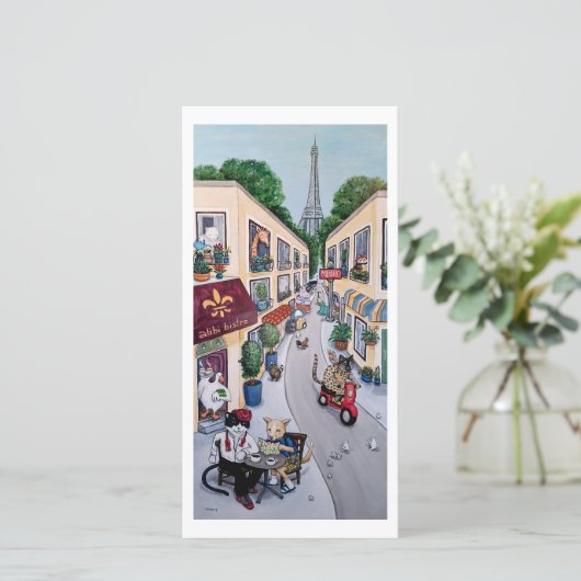 De kaart van het Parijse café (Staand voorkant)